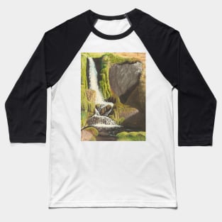 Waterfall, Knoydart Baseball T-Shirt